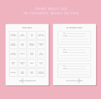 Romantasy Reading Journal – 50 Book Review Notebook