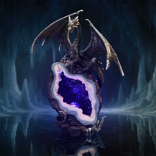 Midnight Custodian Light Up Dragon Figurine