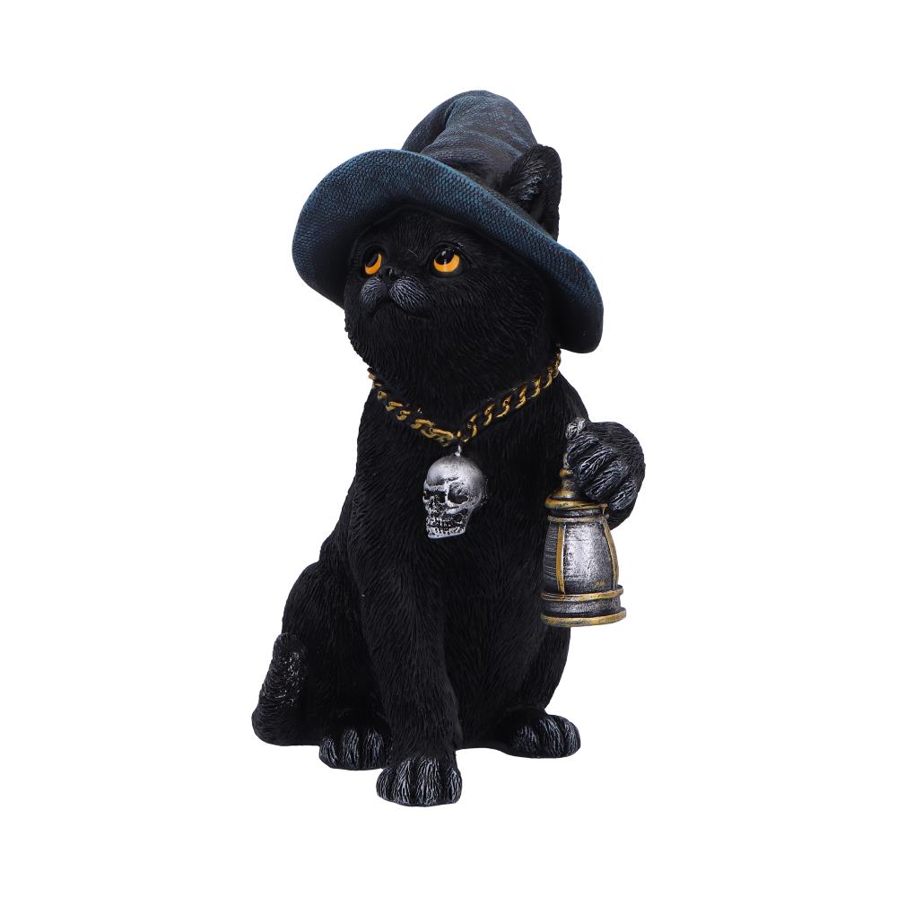 Familiar's Lantern Witch Cat Figurine