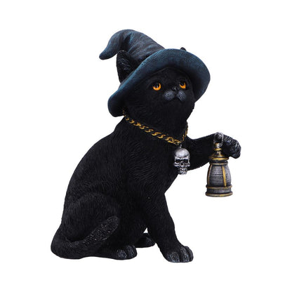 Familiar's Lantern Witch Cat Figurine