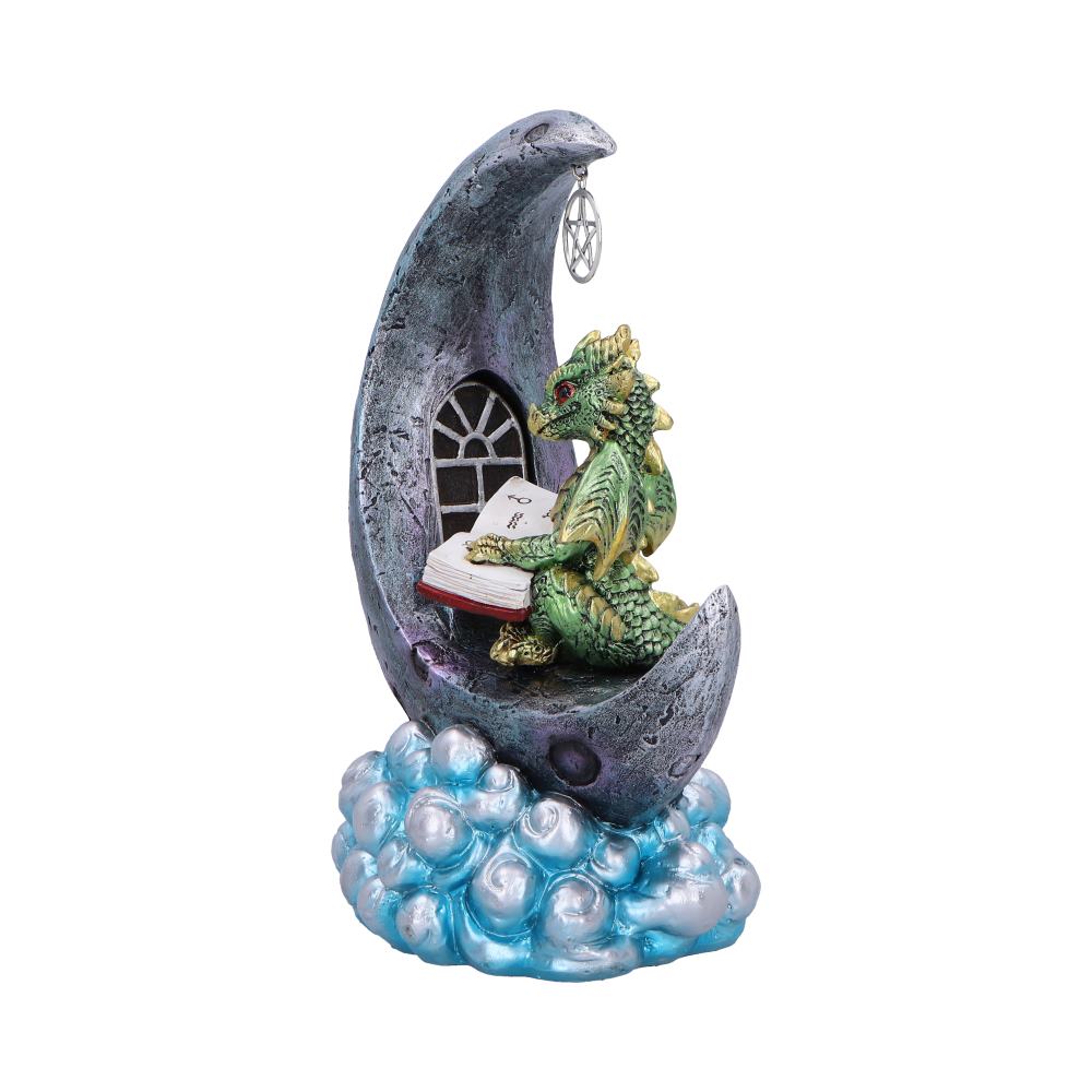 Moonbound Scholar LED Dragon Figurine