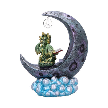 Moonbound Scholar LED Dragon Figurine