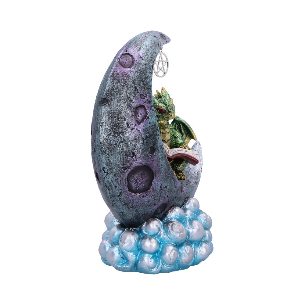 Moonbound Scholar LED Dragon Figurine