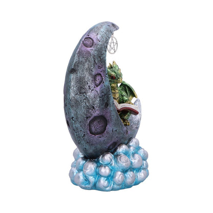 Moonbound Scholar LED Dragon Figurine