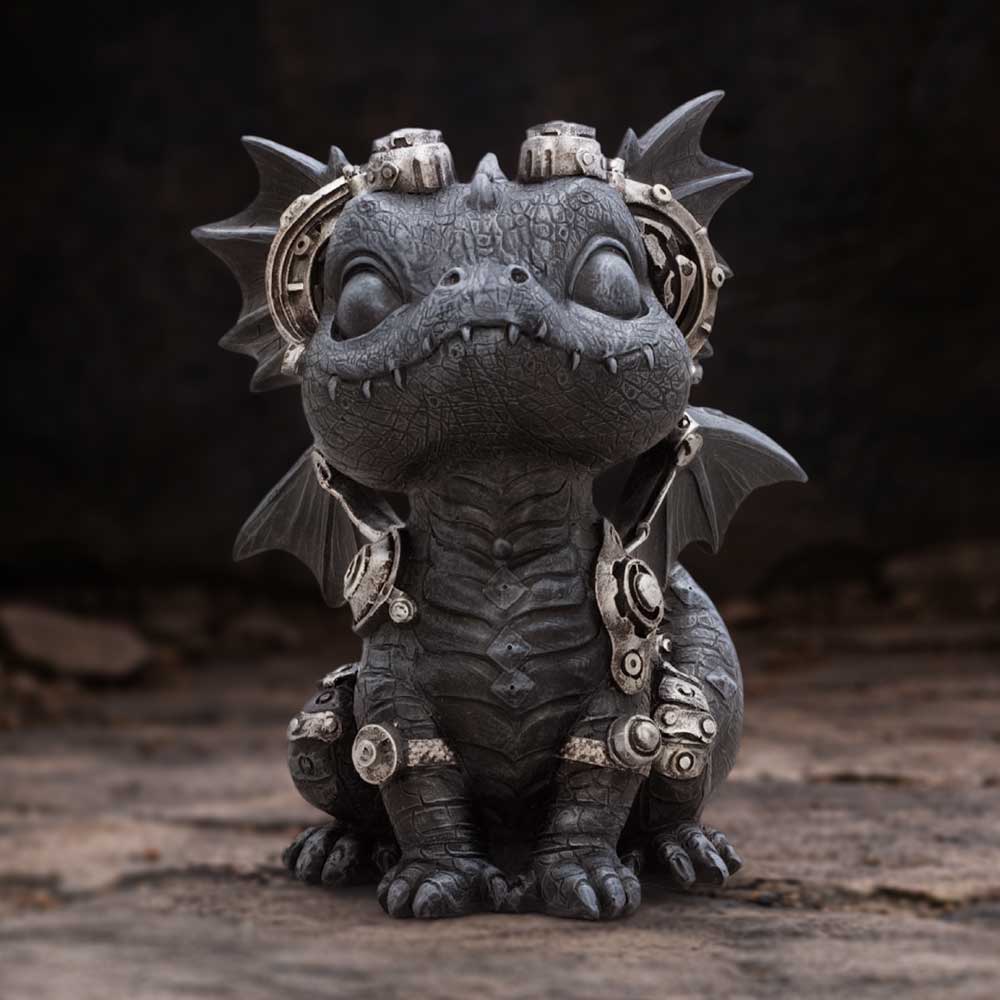 Coglet Black Steampunk Dragon