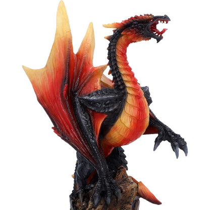 Obsidian Inferno Dragon Figurine