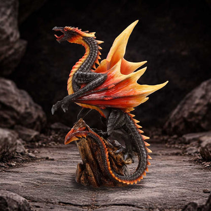 Obsidian Inferno Dragon Figurine