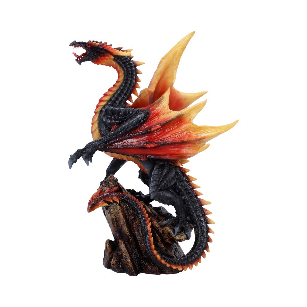 Obsidian Inferno Dragon Figurine