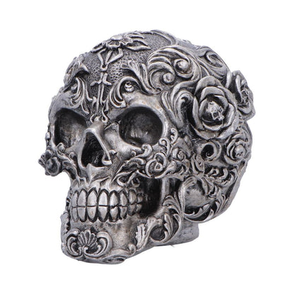 Gilded Memento Gothic Skull Figurine