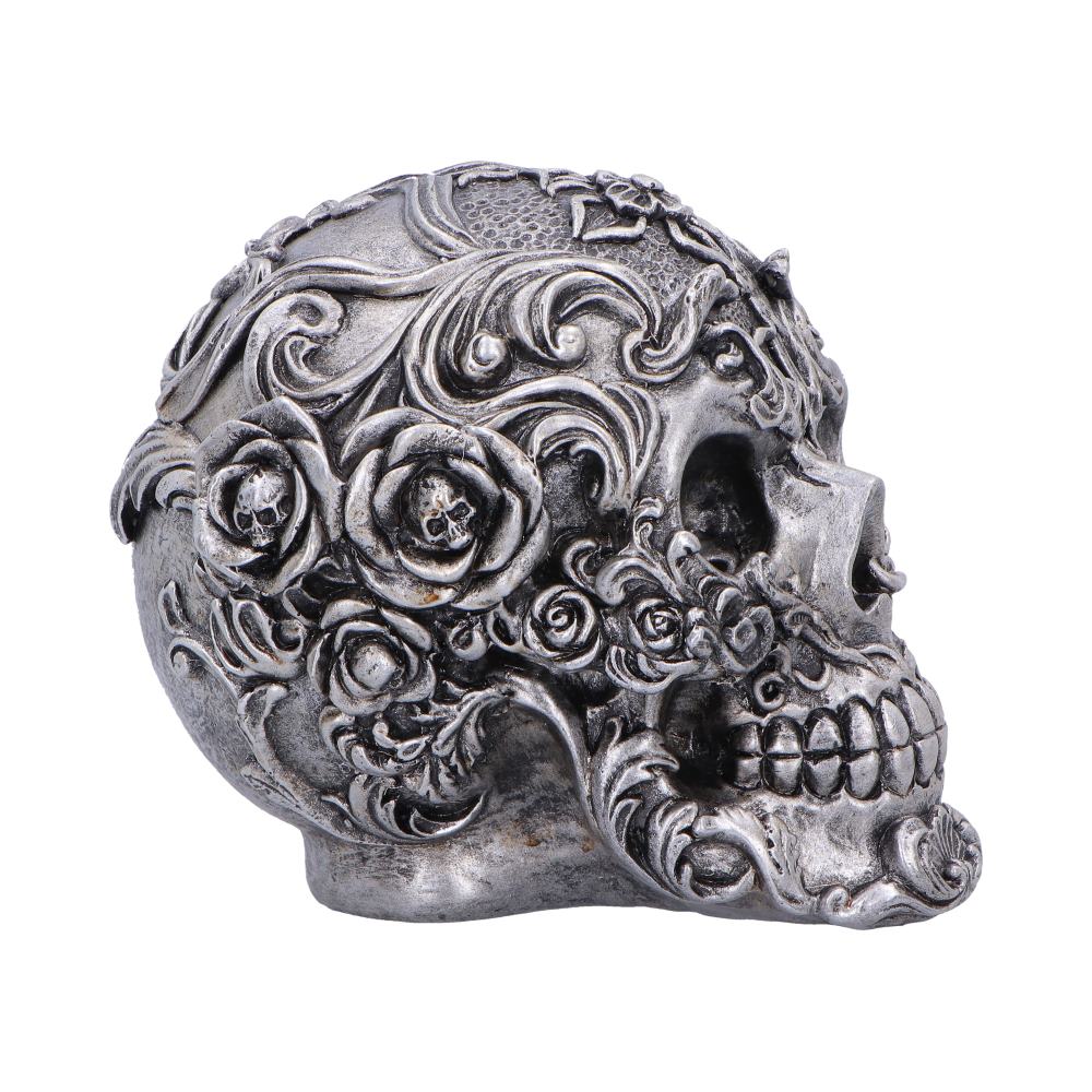 Gilded Memento Gothic Skull Figurine