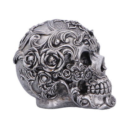Gilded Memento Gothic Skull Figurine