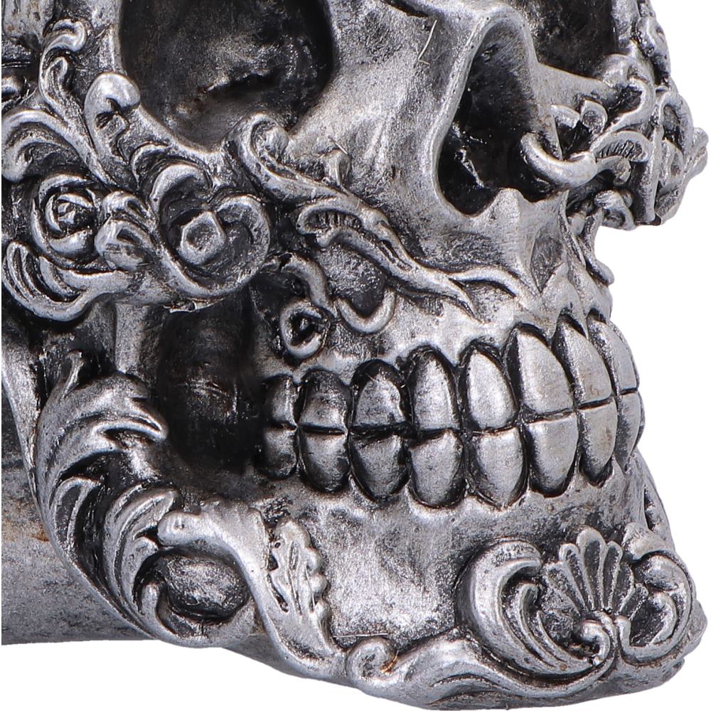 Gilded Memento Gothic Skull Figurine