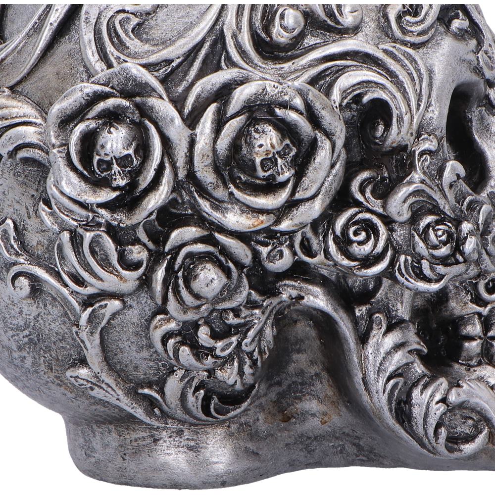 Gilded Memento Gothic Skull Figurine