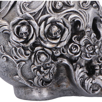 Gilded Memento Gothic Skull Figurine