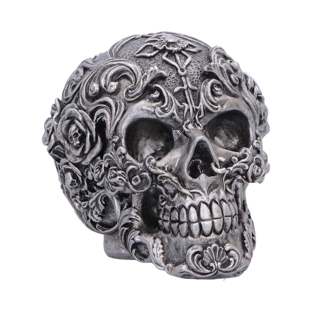 Gilded Memento Gothic Skull Figurine