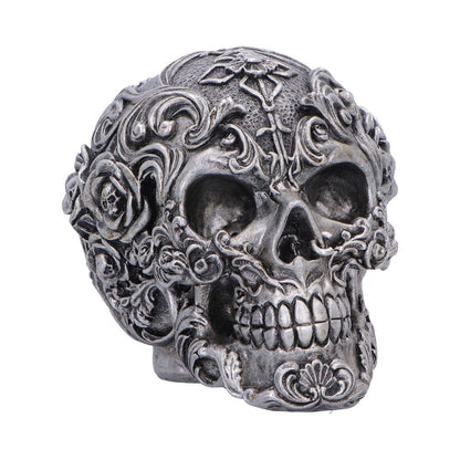 Gilded Memento Gothic Skull Figurine