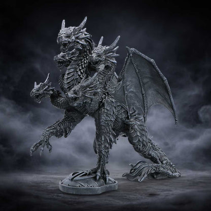 Shadow Hydra Multi Headed Dragon Figurine
