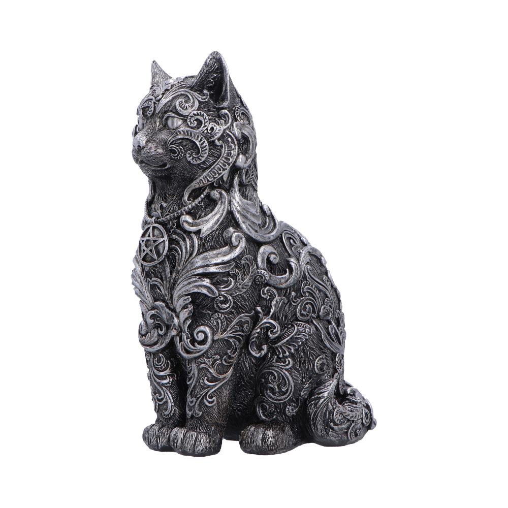 Hexbound Familiar Silver Cat Figurine