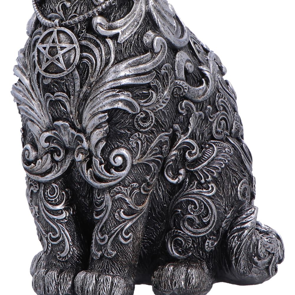 Hexbound Familiar Silver Cat Figurine