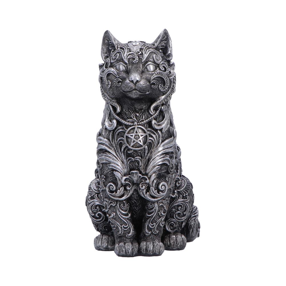 Hexbound Familiar Silver Cat Figurine