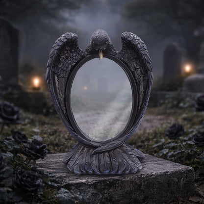 Nevermore Reflection Raven Mirror